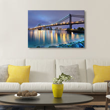 High Quality Art Print  of Bridge Skyline View on Stretched Canvas