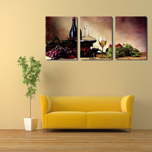 High Quality Art Print on Stretched Canvas of Three Picture Set in Group