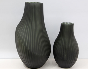 Matt Black Floor/Table Glass Vase