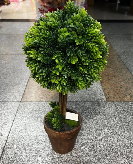 Unique Artificial Tree Handmade in a Decorated Brown Planter