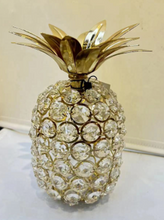 Crystal Nickel Pineapple Centre Piece in Gold/Silver Metal of a Gorgeous