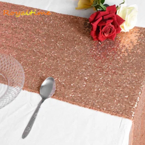 Table Runner Long Elegant Gold & Rose Gold Table Runners in PU Leather