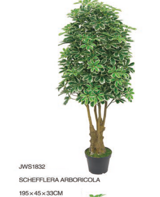 Tree Artificial Schefflera Tree Large Indoors Outdoors Plant Home Décor in 5.5 feet height