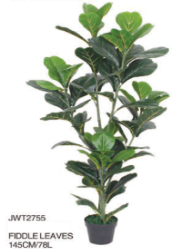Tree Artificial Fiddle Leaves Indoors Outdoors Plant Home Décor in 4.7 feet height