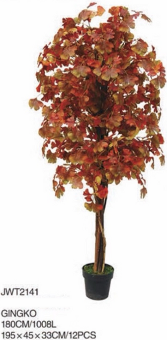 Tree Artificial Ginkgo Tree Large Indoors Outdoors Plant 6.5 Feet Large for Home Décor