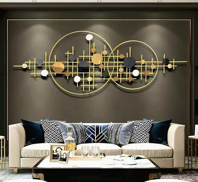 Metal Modern Gold Wall Decor with Tinted Mirrors