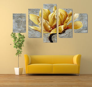 Huge High Quality Art Print on Stretched Canvas of Huge Golden Yellow Flower in Group