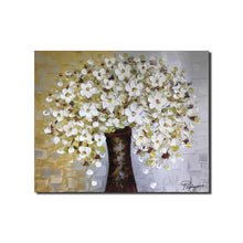 Large Handmade Oil Painting on Stretched Canvas in Gold and Silver Background