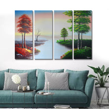 Handmade Oil Painting on Stretched Canvas of Landscape