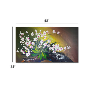 Handmade Oil Painting on Stretched Canvas of a Tree Blossom Branch