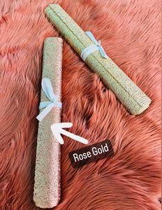 Table Runner Long Elegant Gold & Rose Gold Table Runners in PU Leather