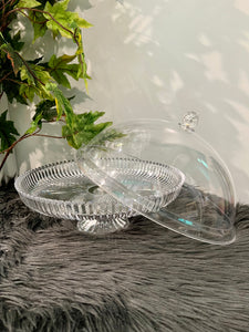 Cake Stand Clear Acrylic with Dome Lid/Cover in Round Shape
