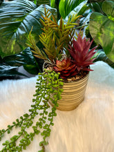 Artificial Plant Colored in a Gold Pot