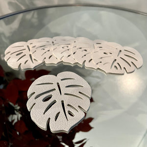 6pcs Drink Coaster Cup Mats in Leaf Shape for Coffee, Tea or any other Beverage Mugs