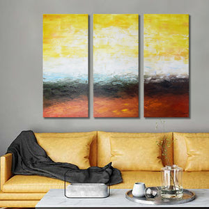 Handmade Oil Painting on Canvas of Abstract View in Group