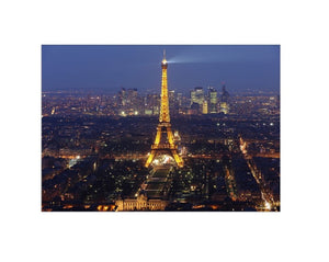 High Quality Art Print  of Paris Skyline View on Stretched Canvas