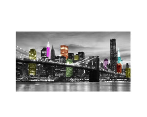 High Quality Art Print of Skyline View on Stretched Canvas