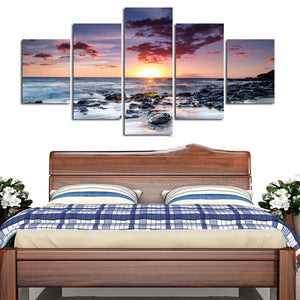 High Quality Art Print of Sea View on Stretched Canvas in Group